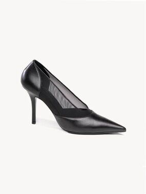 NWOT BRITT NETTA Greta Mesh Pane Pumps Heels in Black Made in Italy Size 37